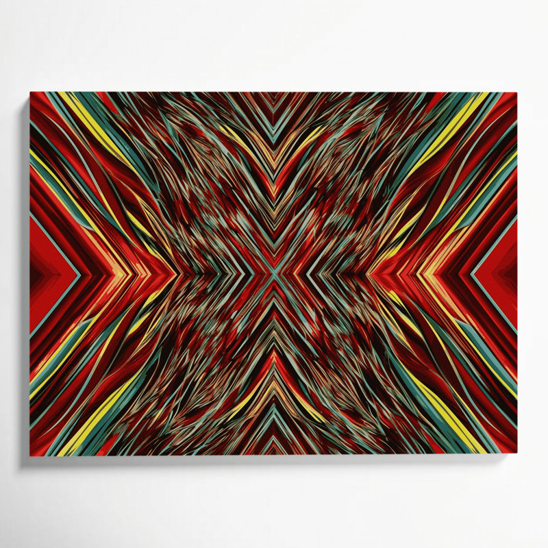 Op Art 32 Brown Canvas Wall Art, 20" H x 30" W