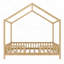 Lit de plancher en bois avec auvent en forme de maison-298963012-298963013