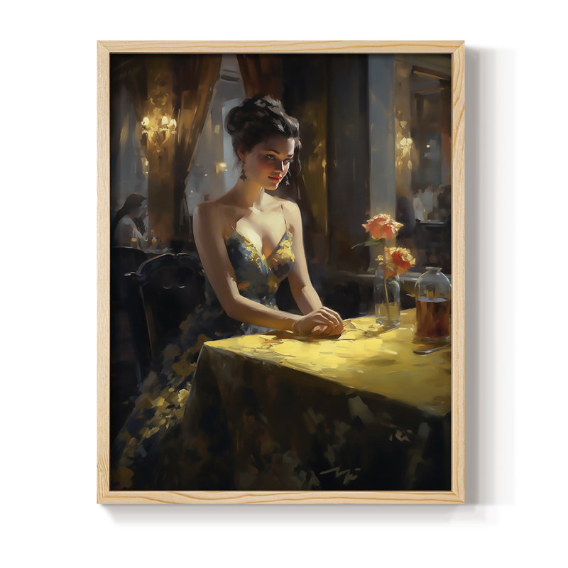 Reproduction encadrée WOMEN Series CDLIX - bois massif, Naturel, H 21 po x l 17 po