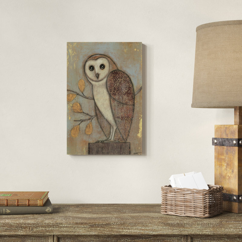 " Ornate Owl II " Painting Print, 18" H x 12" W x 1.25" D