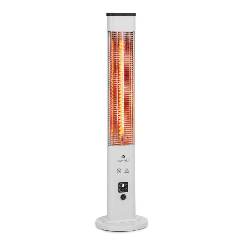 Stainless Steel Electric Standing Patio Heater, White