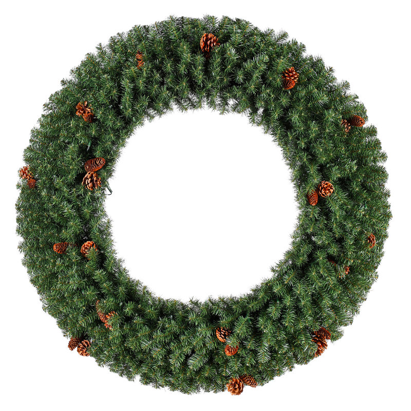 Faux Lighted Pine 48'' Wreath