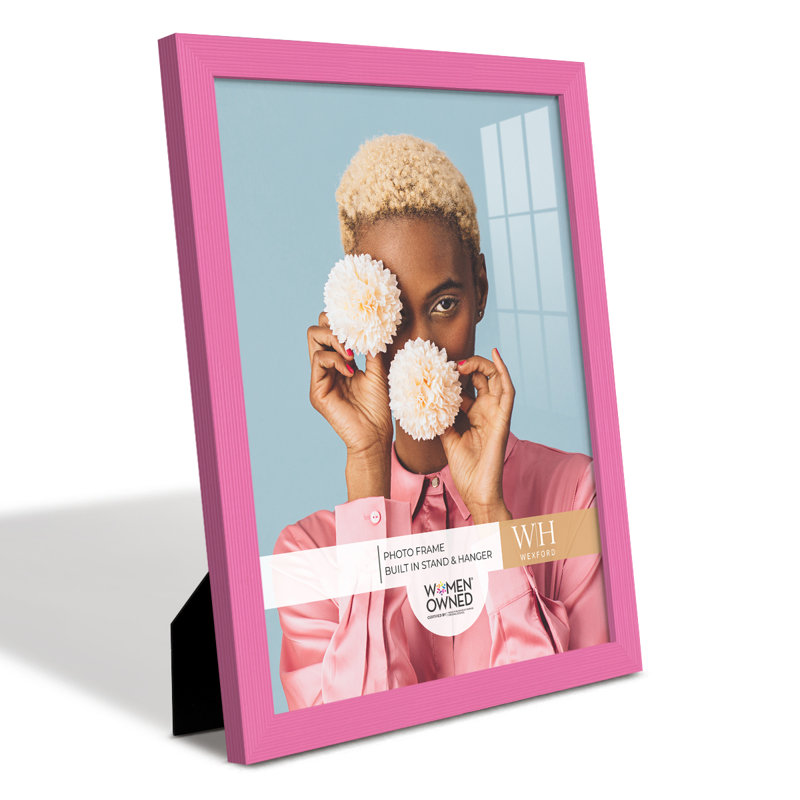 Cadre photo en bois Apolline, 5 po x 7 po, Rose