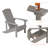 Outdoor Adirondack Chair Patio Plastic Single Chairs All-Weather Resin Lounge Chair for Patio, Lawn, Backyard, Deck-1308759677
