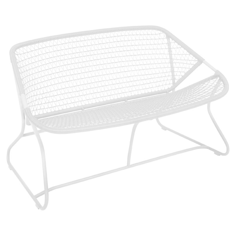 Sixties Outdoor Bench, White