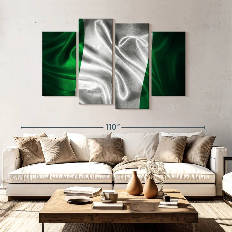 Borges Vignette Nigeria Flag, 54" H x 84" W