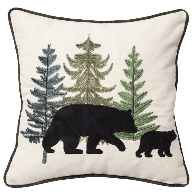 Bear Family Square Pillow Cover & Insert