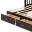 Lit de jour en bois avec couchette, lit de jour extensible avec deux tiroirs de rangement