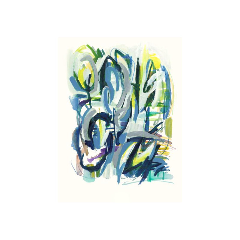 «Of Sound Mind» par Sara Brown - impression, Image au pinceau gel, H 40 po x l 30 po x P 1,5 po