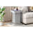 11.8''  Square Mirrored End Table With LED S, Modern Side Table With Crushed Diamond For Living Room, No Assembly Required