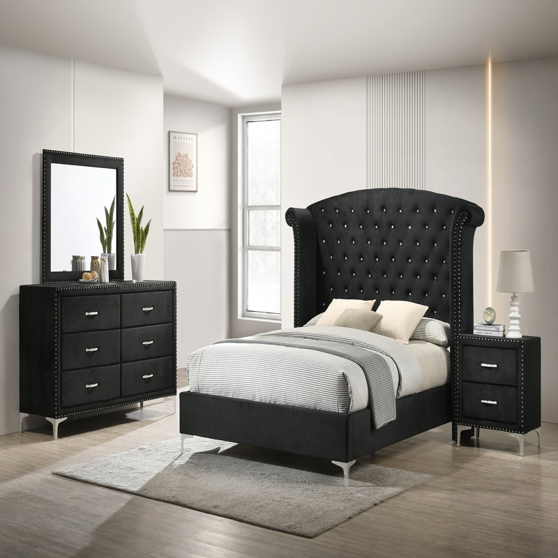 Meuble de chambre 1 pièce à cinq tiroirs Glam Style