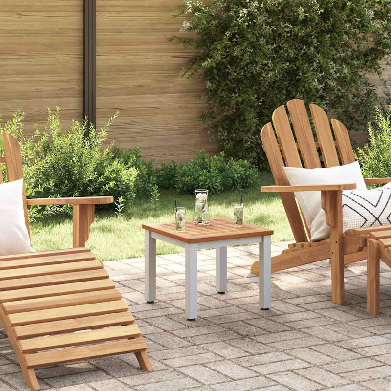 Square Outdoor Side Table, Grey