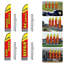 Double Sided 496.8cm H x 7.9cm W Metal Flag Set