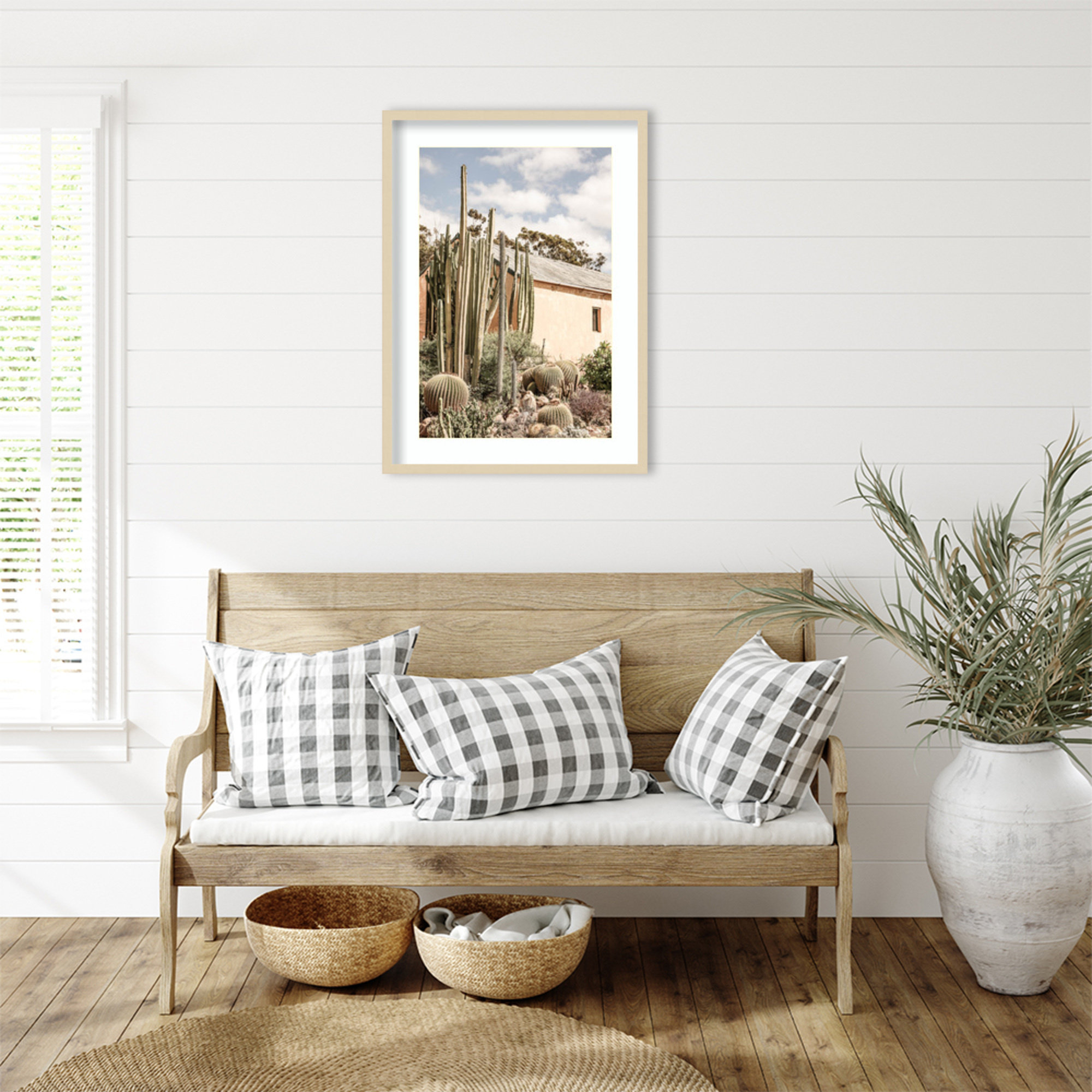 Karoo Garden 02 by Shot by Clint Wood Framed Wall Art Print, 33" H x 24" W, Brown 