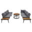 Ensemble de canapé d'angle extérieur 6 pièces avec tables basses rondes gigognes et canapé avec coussins pour terrasse-2117897814