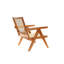 Chaise d'appoint en rotin Zinnia, noyer clair