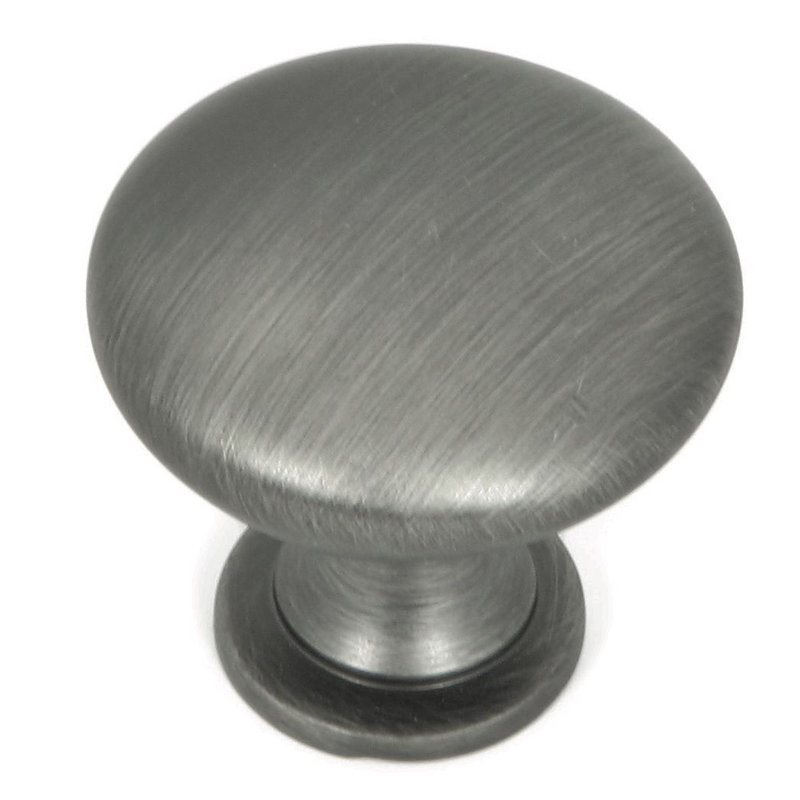 Round 1 1/4" Diameter Mushroom Knob Multipack, Weathered Nickel