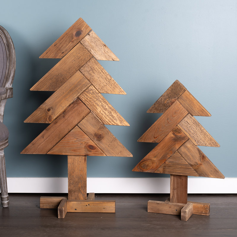 Ensemble de 2 bois de pin rustique
