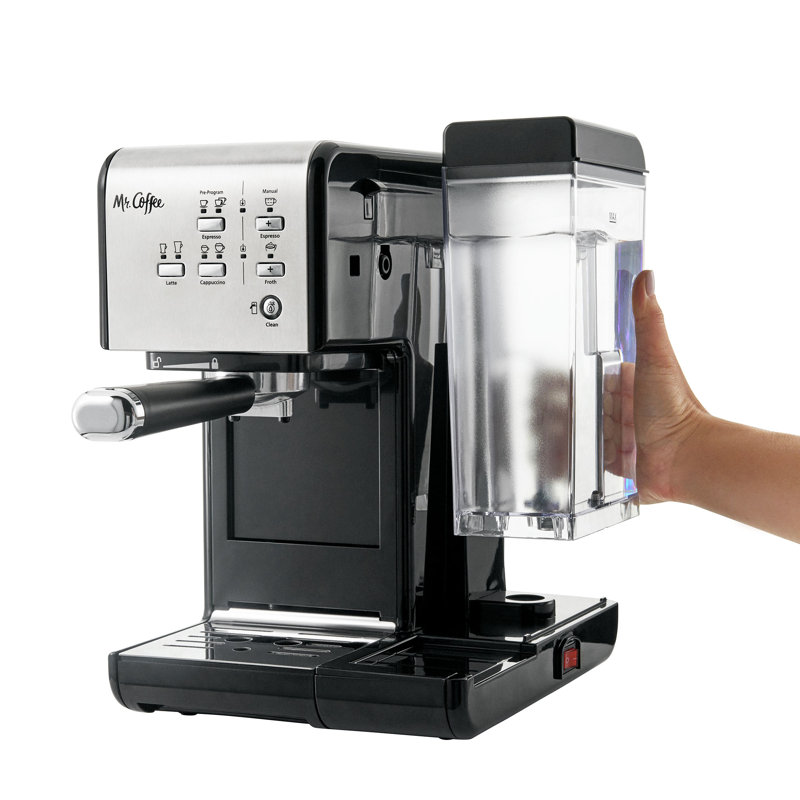 Stainless Steel 19-Bar Espresso and Cappuccino Freestanding Coffee Machine