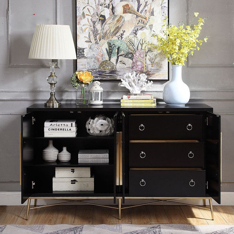 Buffet moderne simple en acier inoxydable