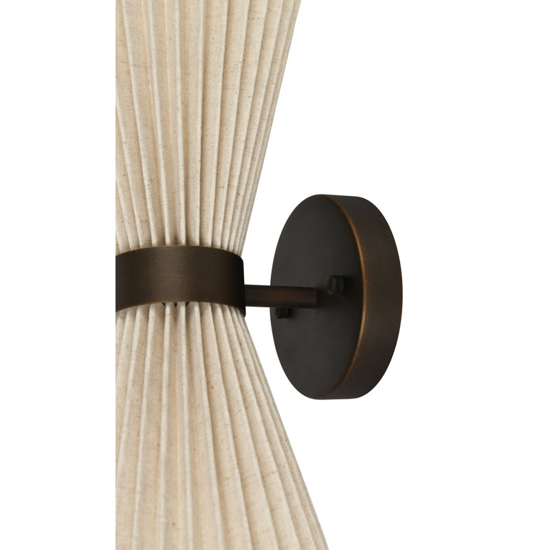 Amore 2 - Light Armed Sconce, Natural, Bronze, 14.57" H x 6.1" W x 6.1" D