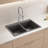 Liven SILGRANIT 33" 50/50 Double Bowl Dual Mount Kitchen Sink with Low Divide-91944535
