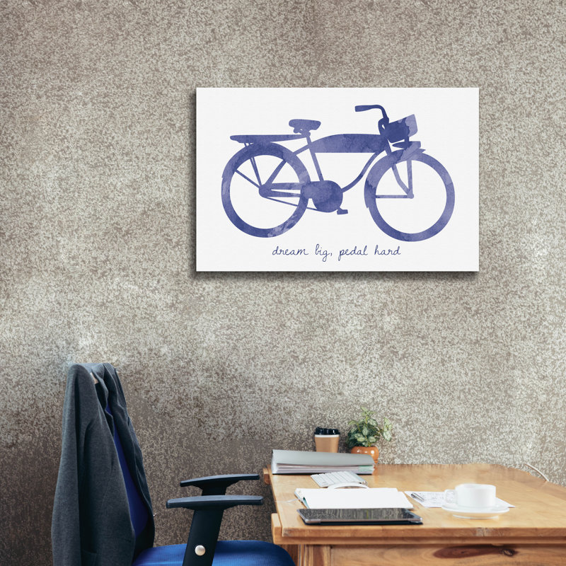 «Bike 2» par Erin Clark, art mural sur toile, H 26 po x l 40 po x P 1,5 po