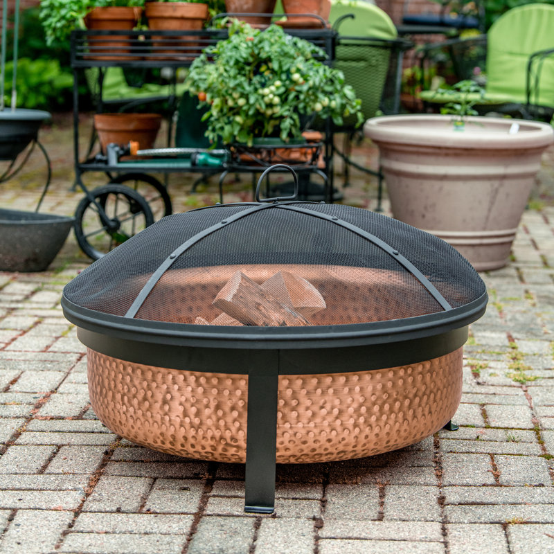 Raffles Round Copper Wood Burning Smokeless Fire Pit