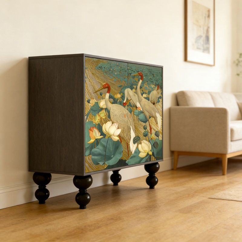 Console en bois massif 45,3 po