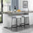 Jillie 27.2" Counter Stool with Saddle Seat Modern Backless Barstool Upholstered Cafe Chair