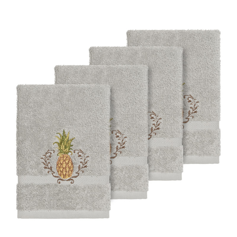 Welcome Turkish Cotton Washcloth, Light Gray