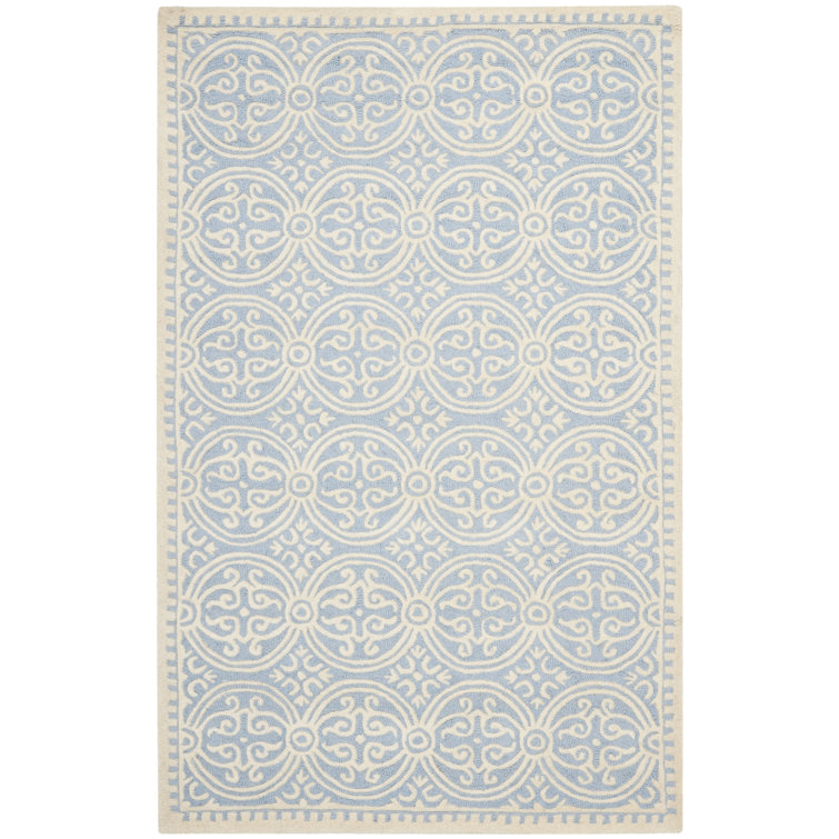 Barile Damask Wool Hand Woven Area Rug