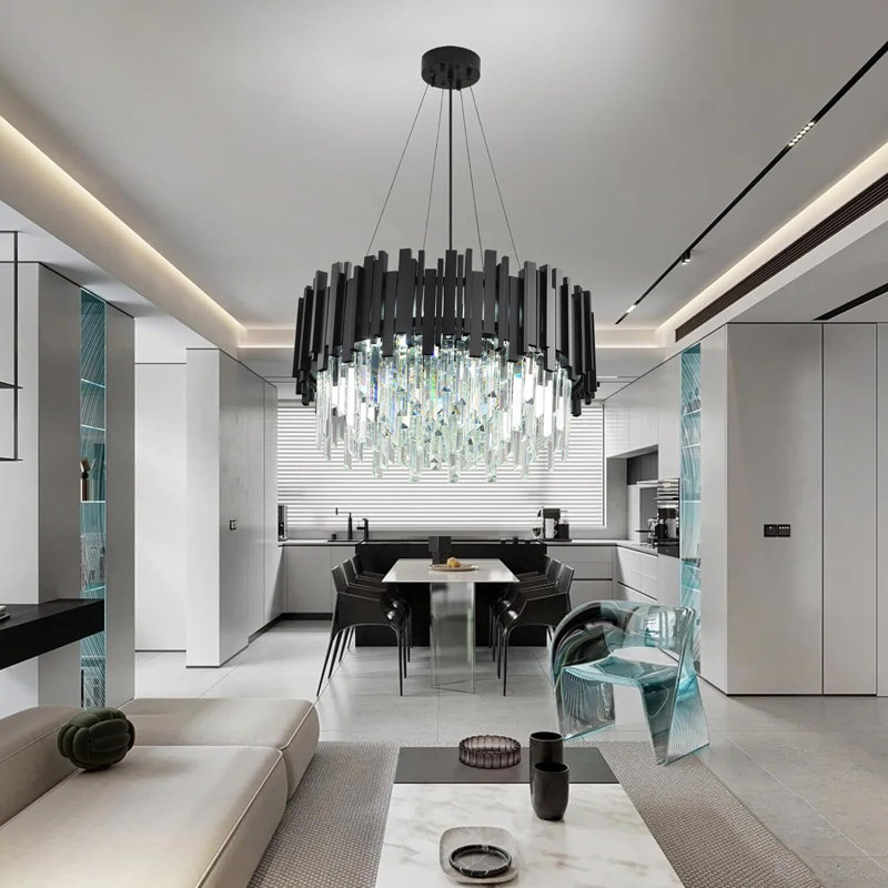 Abaz Chandelier, 9, 55cm x 30cm, Black