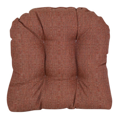 19-Inch Rounded Back Woven Olefin Outdoor Chair Cushion