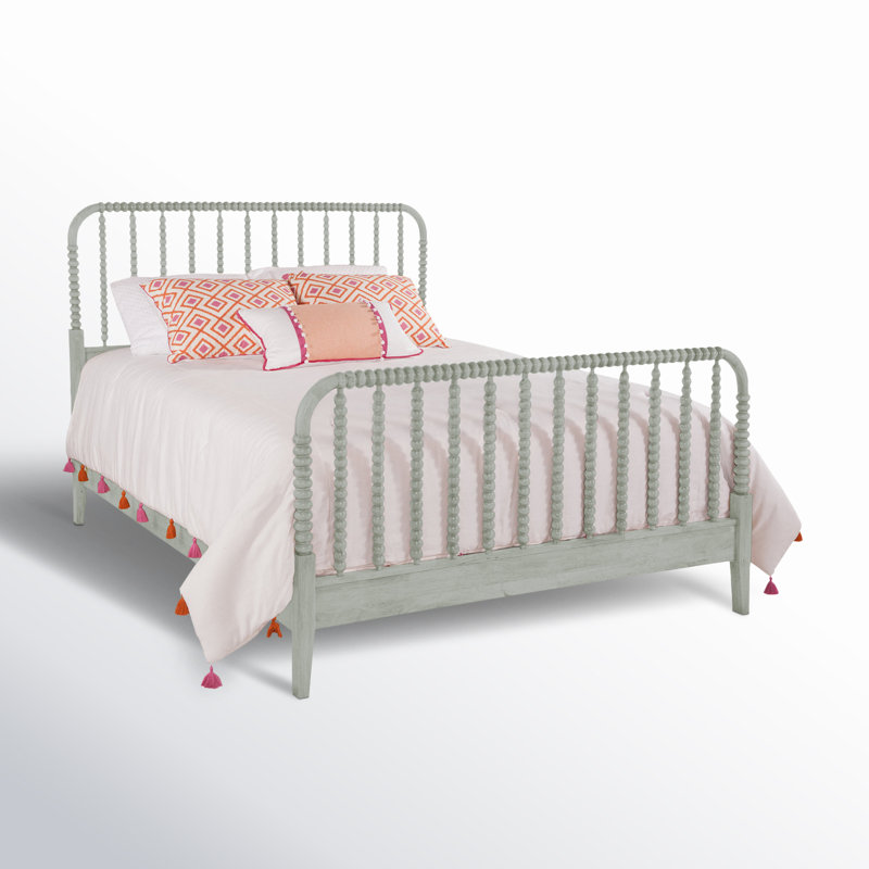 Lind Island Spindle Bed, Nickel, Queen