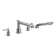 Arris Double Handle Deck Mounted Roman Tub Faucet with Optional Side Spray