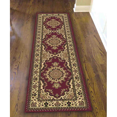  Northington Burgundy Traditional Oriental Area Rug