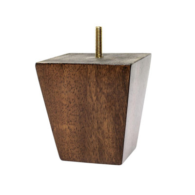 Sarahsville 4 in x 3-3/4 in Solid Hardwood Square Bun Foot