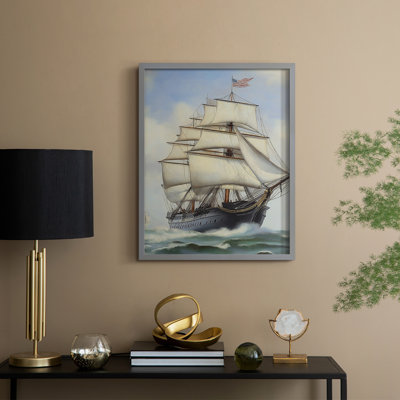 NAUTICAL Series Lxxviii, reproduction encadrée - bois massif