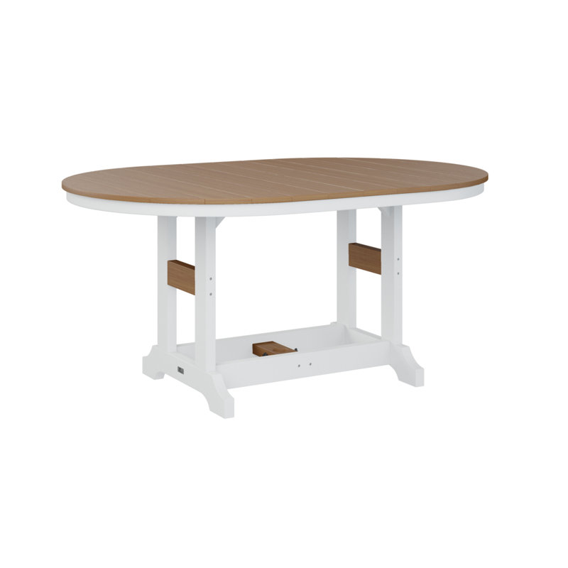 Table de bar Berlin Classic, Teck naturel, H 39,5 po x l 44 po x P 64 po