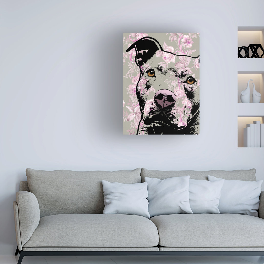 Animals Thoughtful Pit Bull On Canvas Print Winston Porter 