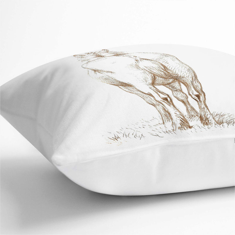 Square Throw Cushion, White, 40cm H x 40cm W x 15cm D