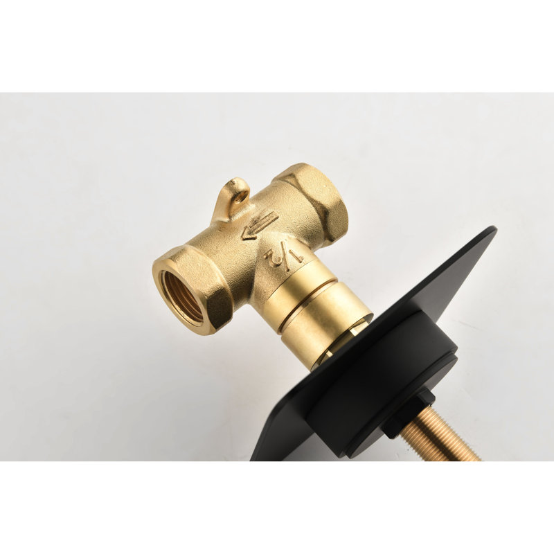 Corps de contrôle de volume réglable - Valve à poignée en laiton de 3/4 po en nickel brossé 3 pièces