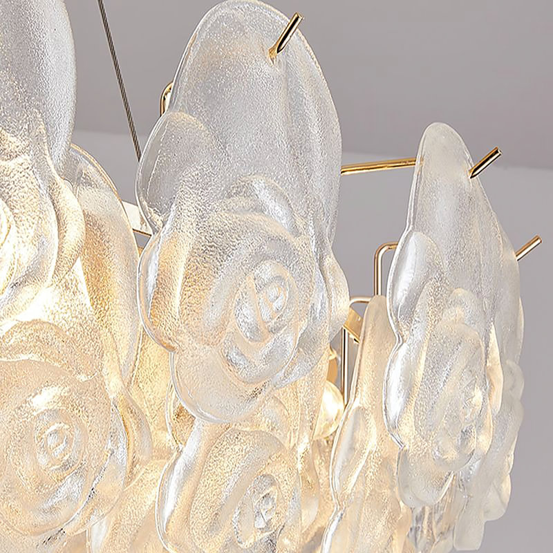 Lustre en cristal 9 lumières à intensité variable
