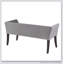 Élégant banc décoratif gris avec structure en bois massif et siège rembourré, parfait pour les vestibules et les salons-102962432-102962436