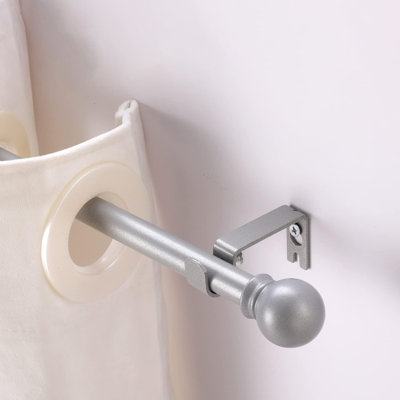 28-78" Adjustable 5/8" Heavy Duty Metal Curtain Rod with Brackets