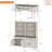 2 - Piece Office Set, 56" Executive Desk & Set Of 2 Bookcases, Rustic White