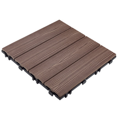 Carreaux de terrasse carrés, paquet de 6