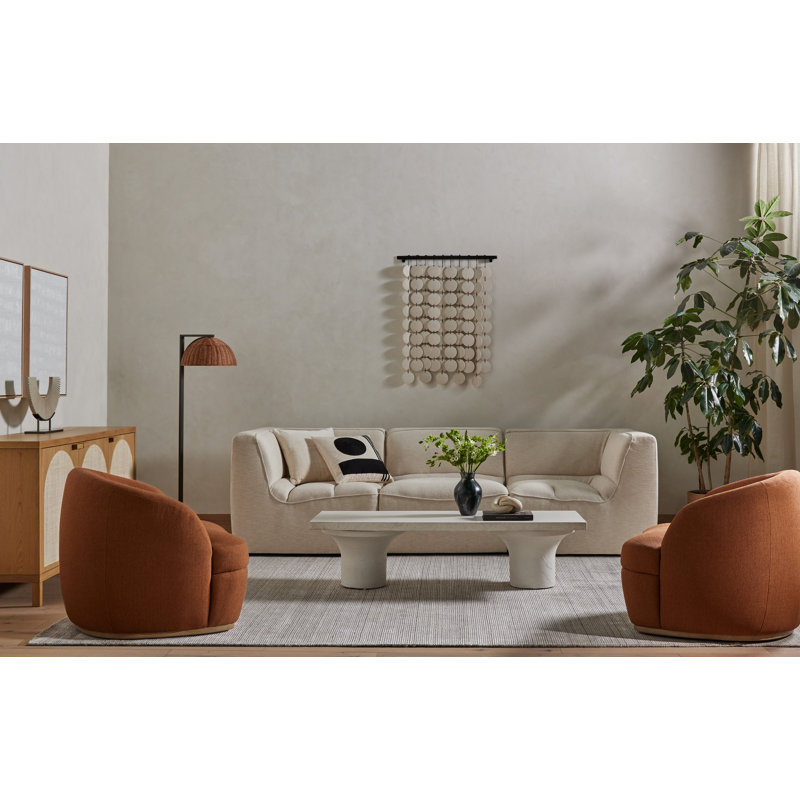 Fauteuil d'appoint pivotant Corson Burnish