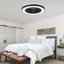 Ventilateur de plafond 19 pouces avec lumière DEL à intensité variable et télécommande, ventilateur de plafond à 6 vitesses CC